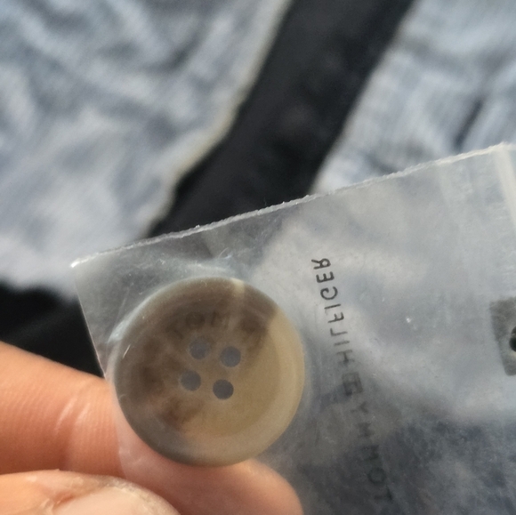 TOMMY HILFIGER Pants Womens 14 Blue Capri Pockets Casual School Work Travel - Picture 10 of 11